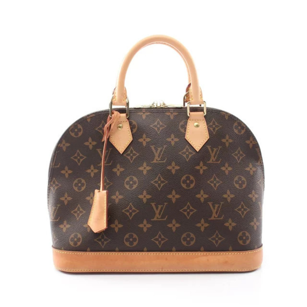 Louis Vuitton Alma handbag canvas leather Monogram brown